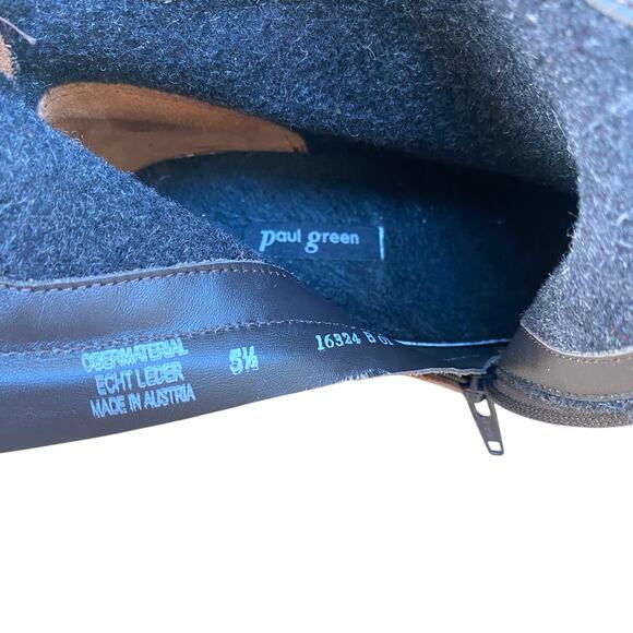 Paul Green Waterproof Suede Tassel Back Boots Brown US 8 UK 5.5 Block Heel - Picture 5 of 14